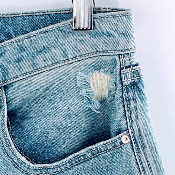 Womens High Rise Straight Leg Jeans Blue WeWoreWhat Danielle Bling Fly 27 x 29 - Picture 7 of 15